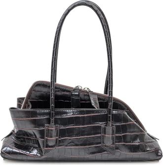 The Attico La Passeggiata Small Top Handle Bag - Dames - Schoudertassen - Bruin - ONE Size - Leer - Tassen