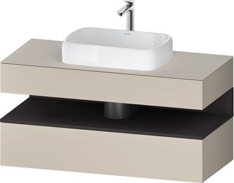 Duravit Duravit - Qatego Consola Mueble Bajo Lavabo, 1 Extra&iacute;ble, 1 Caj&oacute;n