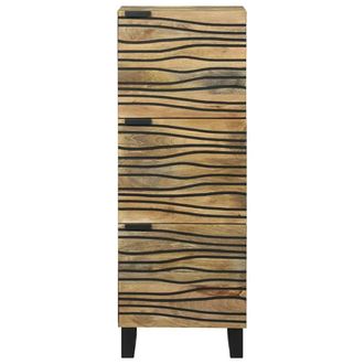 Berkfield Home Highboard - 40x33.5x110 cm Made from Solid Mango Wood in Brown
