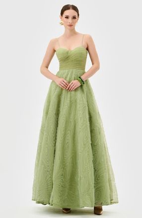 Bariano Isadora Tulle Ball Gown in Pistachio Green at Nordstrom, Size 10