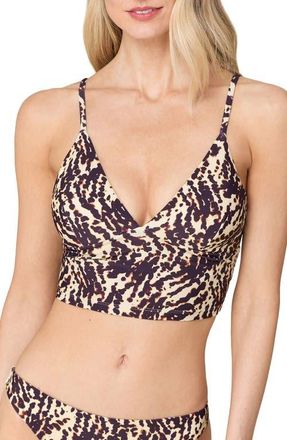 Andie Swim Lanikai Crop Tankini Top in Spotted Leopard at Nordstrom, Size X-Small
