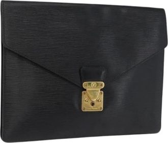 Louis Vuitton Pre-owned Clutches, female, Black, Size: ONE SIZE Pre-owned Vintage Briefcase