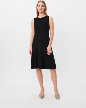 Masai MaOlcay Sleeveless Flared Midi Dress in Black at Nordstrom, Size X-Large