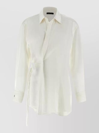 Balenciaga silk wrap shirt