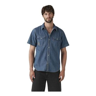 Levi's Overhemden, Heren, Blauw, L, Katoen, SS Relaxed Fit Western Shirt