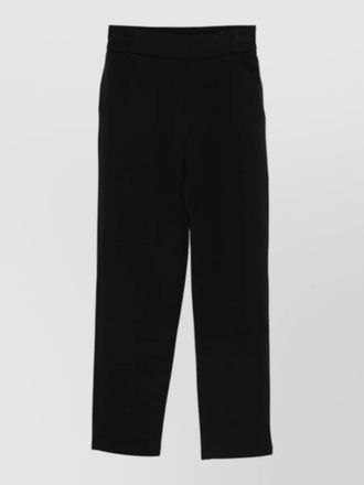 Emporio Armani cotton trousers elasticated waistband side pockets