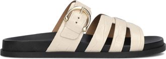 Notre-V Beige Su&egrave;de Slippers - Dames - Sandalen - Beige - 36 EU - Su&egrave;de - Schoenen