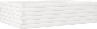 vidaXL Garden Planter White 90x60x23 cm Solid Wood Pine vidaXL