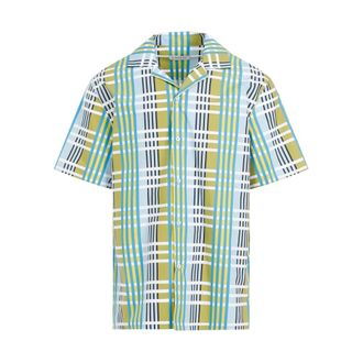 Lanvin Short Sleeve Shirts, male, Multicolor, XL, Checked Bowling Shirt