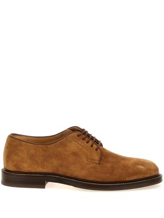 Brunello Cucinelli Su&egrave;de derby schoenen - Bruin