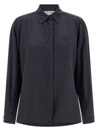 Max Mara Gray Silk Womens Blouse