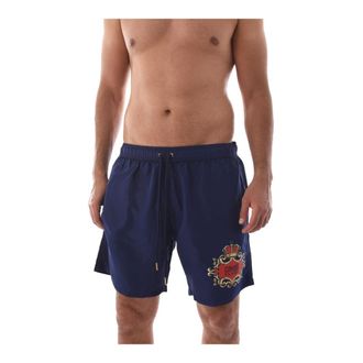 Cavalli Costume da Bagno con Stampa Logo - Blu - - Swimwear - Uomo - Blu - M