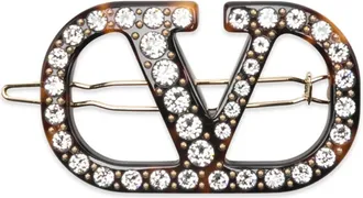 Valentino Garavani Accessoires, Dames, Bruin, ONE Size, Vlogo Signature Haarclip