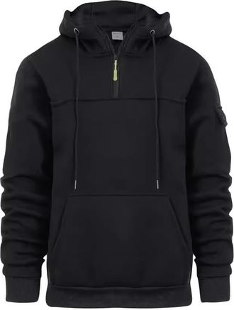 Generic Weighted Hoodie for Anxiety, Weighted Hoodie for Anxiety Women, Solid Color Long Sleeve Sweatshirts for Men (Black,2XL)