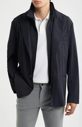 Emporio Armani 3-in-1 Blazer in Solid Blue Navy at Nordstrom, Size 54