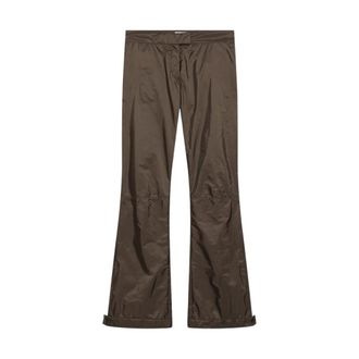 Miu Miu Technische Stoffbroek - Dames - Broeken - Bruin - Maat: S Polyamide