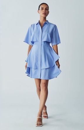 Willa Hugh Layered Dress in Blue Stripe at Nordstrom, Size 4