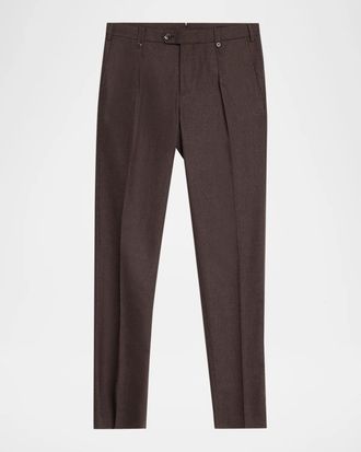 Stefano Ricci Men & apos;s Flannel Flat-Front Trousers