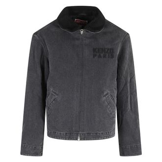 Kenzo Heren, Jassen, Grijs, Maat: M Fleece
