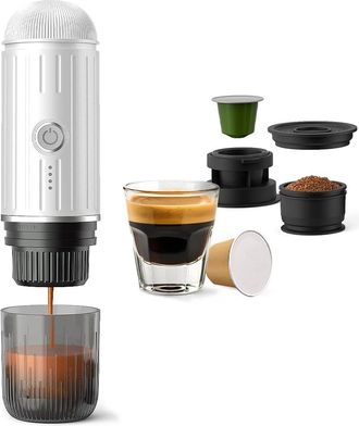 OEM Cafetera Espresso Port&aacute;til De Viaje, Cargador Usb-c, Cafetera Espresso El&eacute;ctrica Con Autocalentamiento, Mini Cafetera De 19 Bares Para Acampar Y Hacer