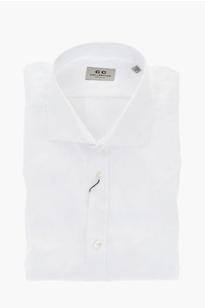 Corneliani CC COLLECTION Cotton Poplin Shirt with French Collar size 45