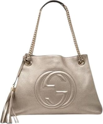 Gucci Pre-owned Soho Chain Shoulder Bag - - Pre-owned - Donna - Beige - ONE SIZE