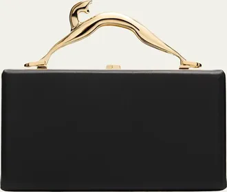Lanvin Fusion Cat Leather Top-Handle Bag