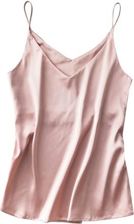 Generic Camisole Tops Stain Strappy Vest For Women Loose Comfortable Undershirt Elegant Pajamas Underwear Lightweight Sleepwear For Daily Wear Solid Color Sle