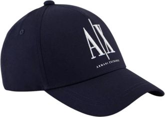 A|X Armani Exchange Bedrukte katoenen pet met gespsluiting - Heren - Petten - Zwart - ONE Size - Katoen - Accessoires