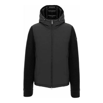Colmar Gewatteerde jas met gebreide mouwen - Heren - Winterjassen - Zwart - XL - Nylon - Jassen