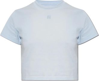 Amiri Tops, Dames, Blauw, XS, Katoen, Logo T-shirt