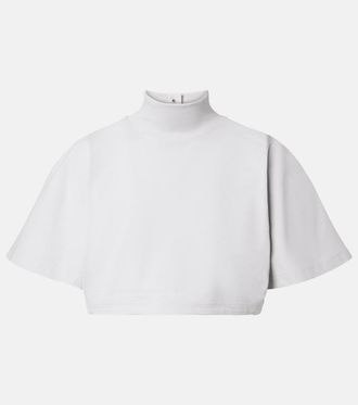 Alaia Cropped cotton jersey T-shirt
