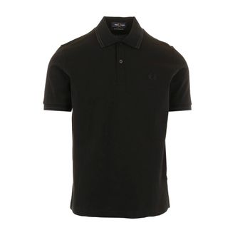 Fred Perry Polo Shirts, male, Black, Size: XL Twin-tipped Polo Shirt