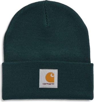 Carhartt Work in Progress Short Watch Beanie in Dark Fir at Nordstrom