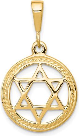 Diamond2Deal 10k Yellow Gold Star Of David Charm