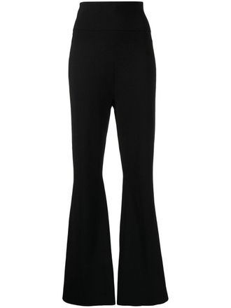 Stella McCartney high-waisted flared-leg trousers - women - Polyester/Viscose - 36 - Black