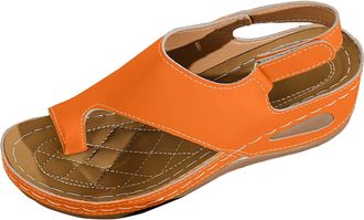 Generic Womens Adjustable Strap Flip Flops Summer Casual Comfortable Slides with Non Slip Sole Orthopedic Arch Support Sandals Wide Width Outdoor Walking Shoe