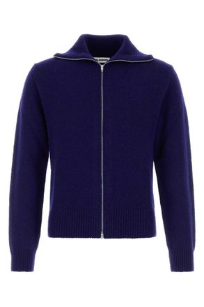 Jil Sander Blue Zip Up Cardigans