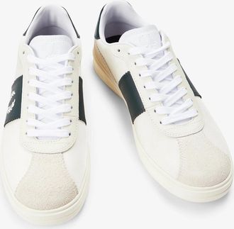 Fred Perry Mens Fred Perry B4 Textured Poly/Suede Mens Trainers - Ecru 560 - White/White - Size: 11