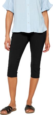 M&Co Womens Cropped Bengaline Trousers - Womens Black