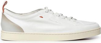 Santoni Montecarlo Sneakers - Heren - Sneakers - Wit - 43 EU - Leer - Schoenen