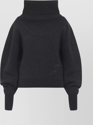 Jacquemus high neck knitwear embroidered detail