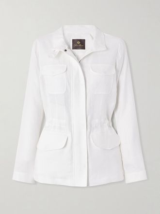 Loro Piana Giacca In Lino Traveller - Bianco