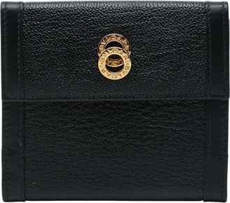Bulgari Black Leather Wallet (Tri-Fold) (Pre-Owned)