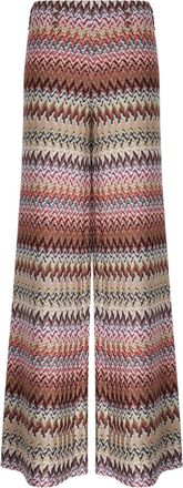 Missoni Pantaloni con motivo chevron - Rosso