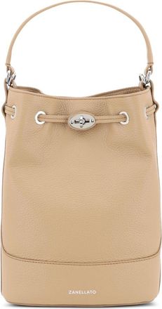 Zanellato Womens Monda Small Bag In Hammered Brown Cantucci Leather