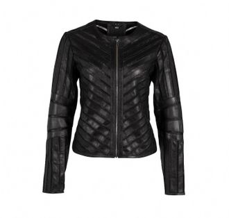 Mauritius Womens Tila Leather Jacket In Black