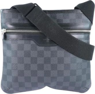 Louis Vuitton Pre-owned Thomas Handtas - Heren - Vintage Schoudertas - Zwart - ONE Size - Tweed - Vintage