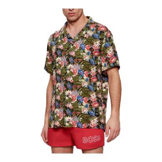 HUGO BOSS Overhemden, Heren, Veelkleurig, L, Strandshirt