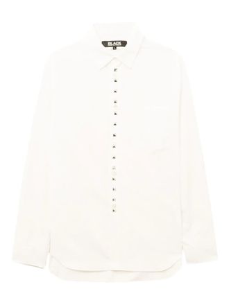 Comme Des Garçons stud button shirt - unisex - Cotton - L - White